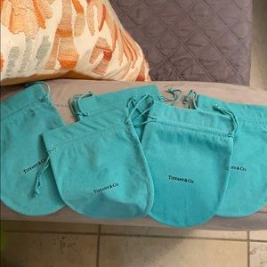Five Tiffany & Co. Jewelry Bags